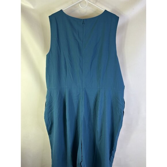 New Lane Bryant Sleevless Wide Leg Jumpsuit Pant Suit Blue - Picture 6 of 7